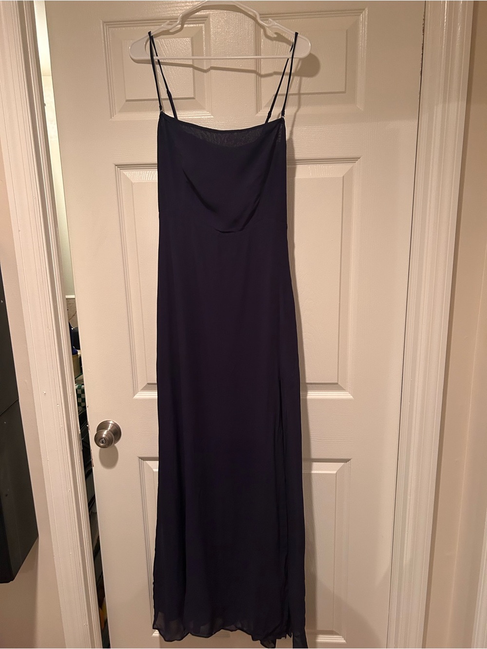 Reformation Ingrid - Navy dress with spaghetti straps - bridesmaid dress